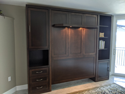 Mission Murphy Wall Bed and Side Cabinets with 10