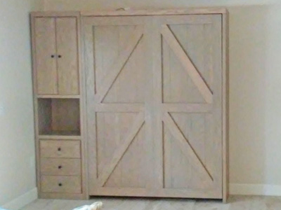 Barn Door Style Home Office Wall Bed